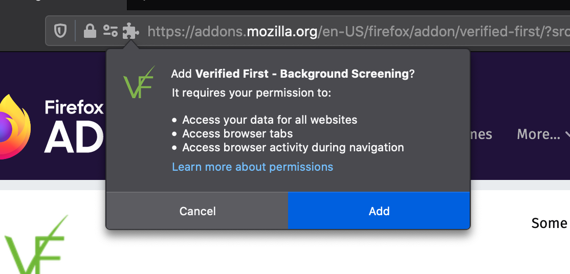 My first Firefox extension